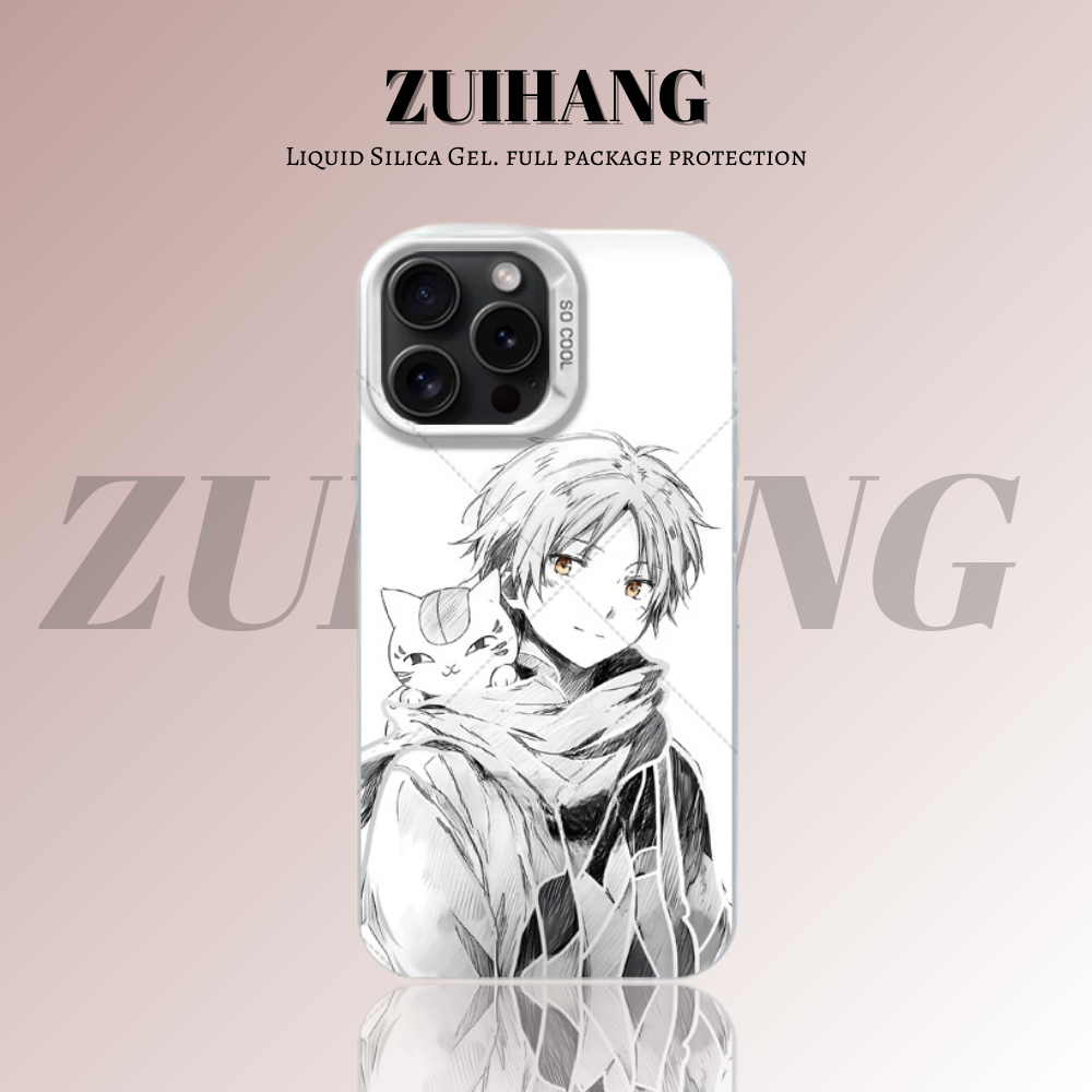 夏目友人帳彩銀線條漸變防摔手機殼-ZUIHANG SHOP