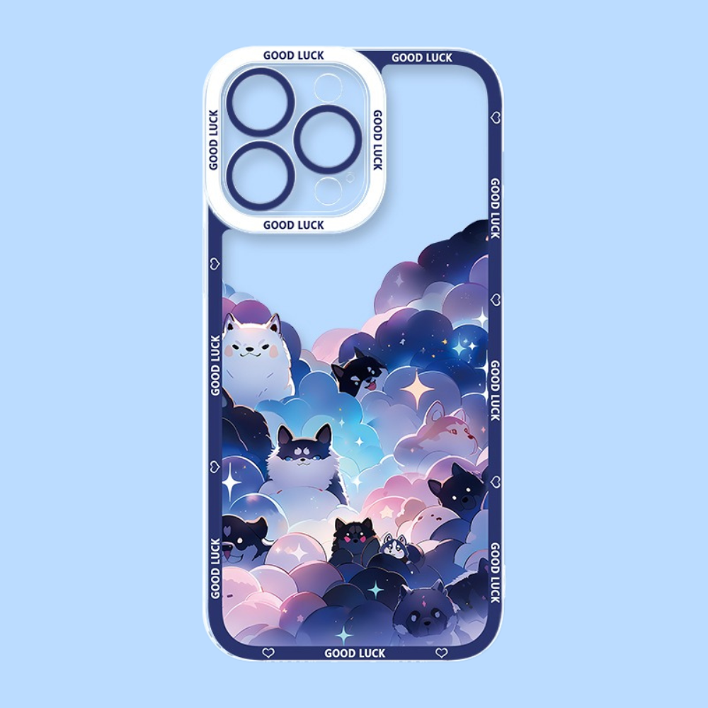 星空萌寵天使眼透明防摔軟殼