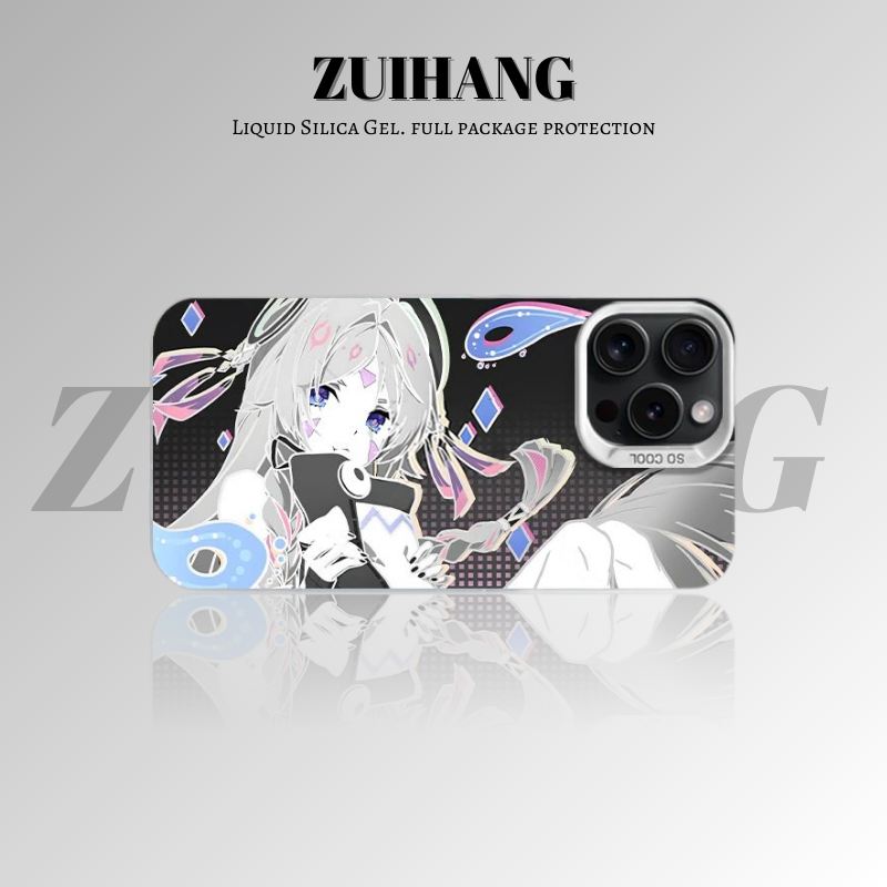原神彩銀線條漸變防摔手機殼-ZUIHANG SHOP