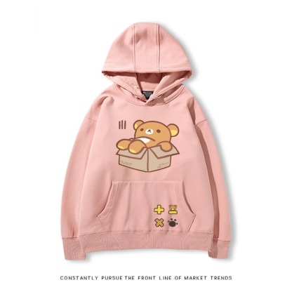 拉拉熊 秋冬新款 親子情侶裝連帽衛衣