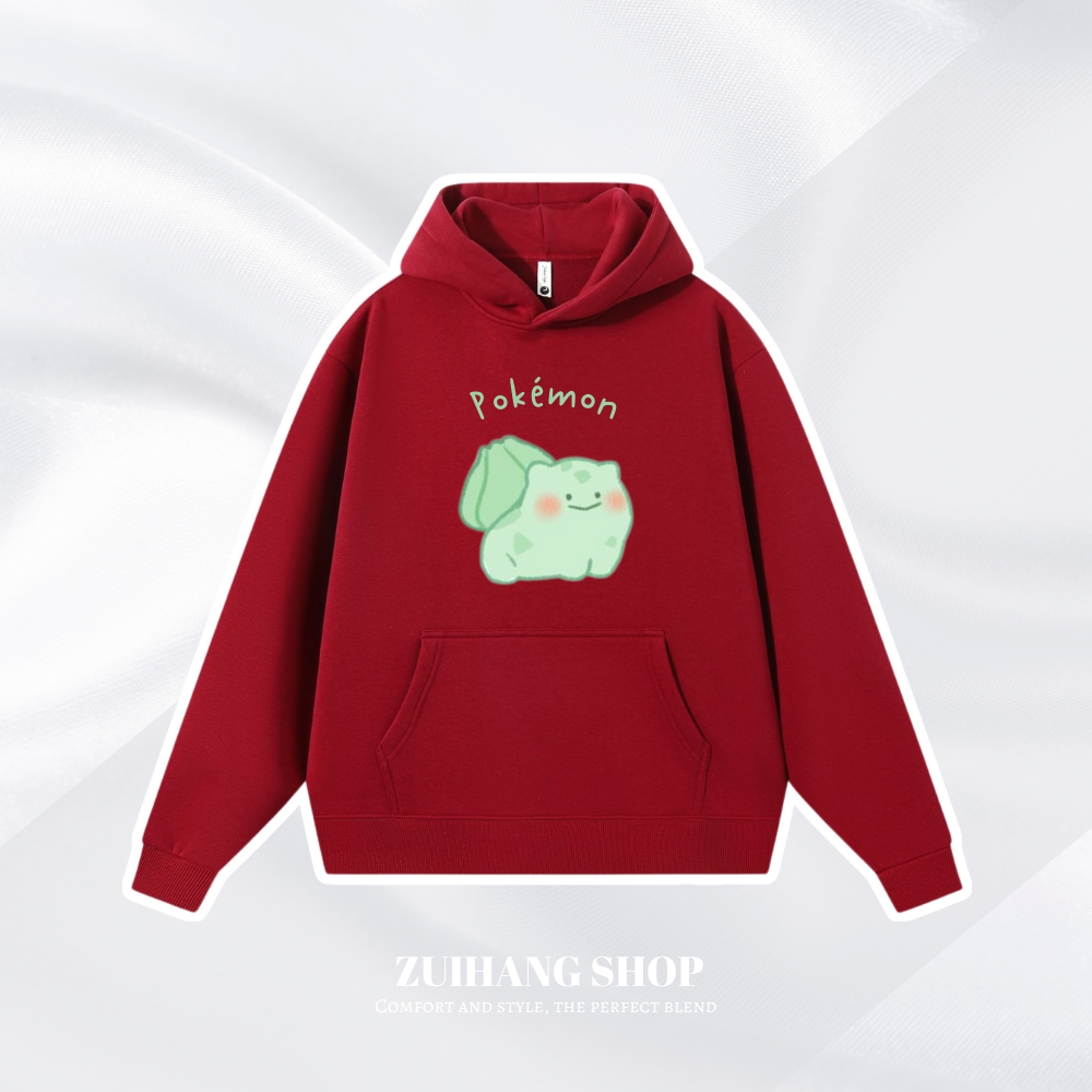 寶可夢Q版新款 親子情侶男女款連帽衛衣-ZUIHANG SHOP