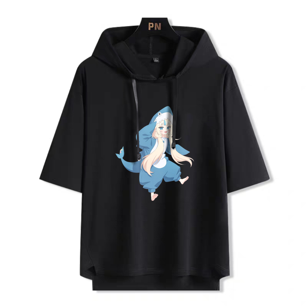 YouTuber 虛擬主播 Sameko Saba 鯊魚子 連帽短袖T恤-ZUIHANG SHOP