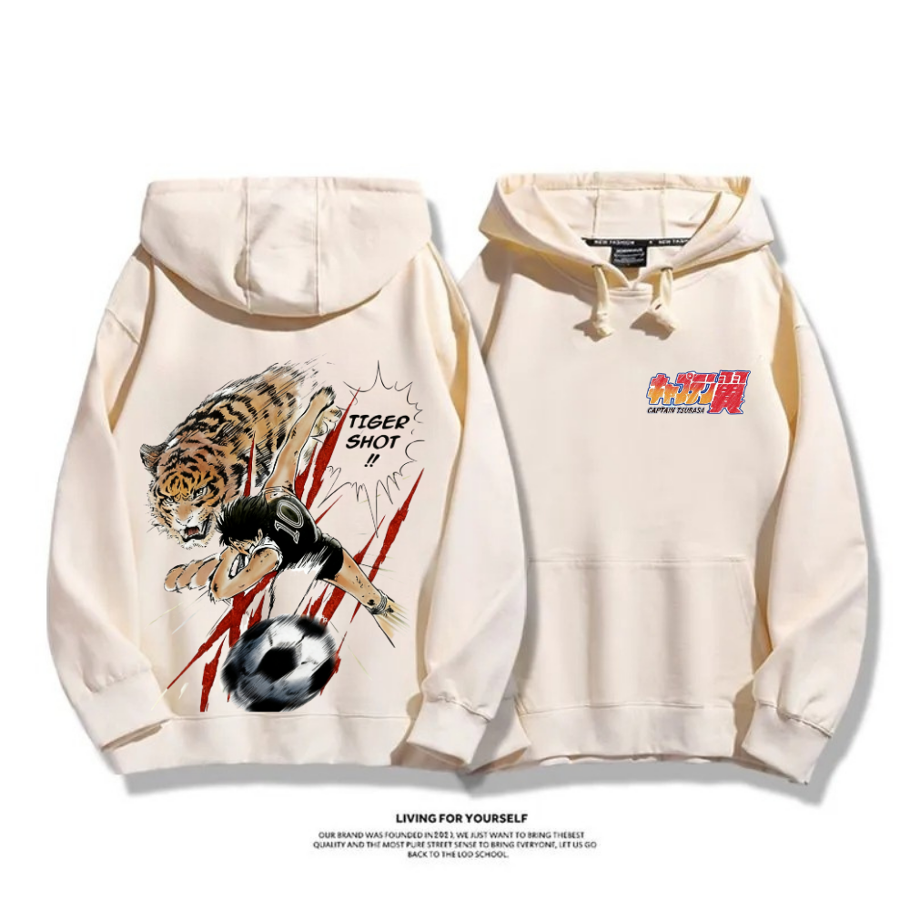 足球小將翼 2025秋冬新款 親子情侶裝連帽衛衣