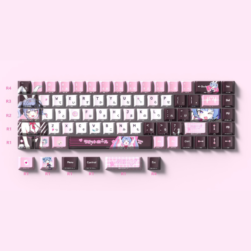 初音兔子洞 二次元側刻透光機械鍵盤