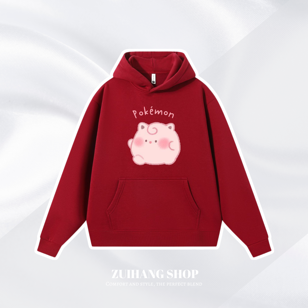 寶可夢Q版新款 親子情侶男女款連帽衛衣-ZUIHANG SHOP