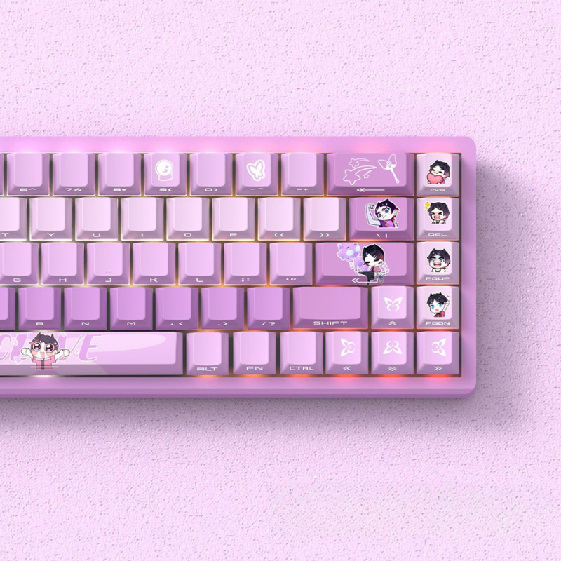 Valorant 慕蝶 聯名二次元側刻無線機械鍵盤