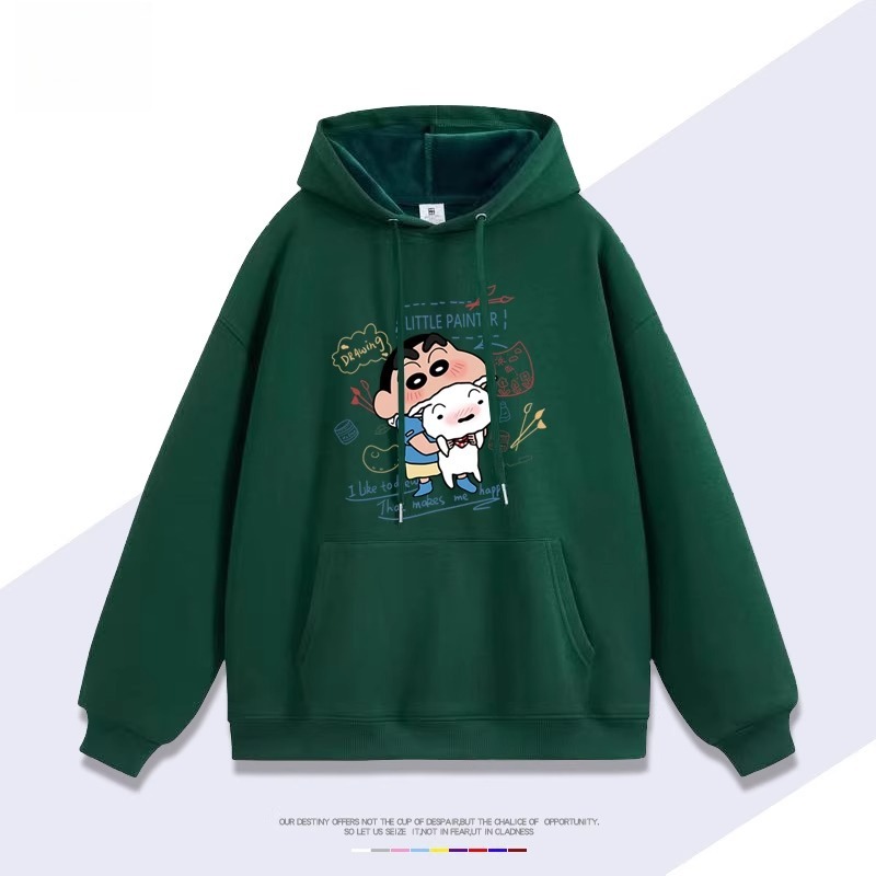蠟筆小新 聯名衛衣2025秋冬新款 親子情侶裝連帽衛衣