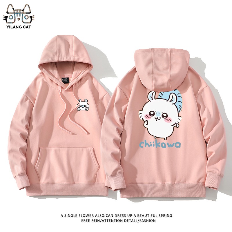 Chiikawa聯名衛衣2025秋冬新款親子情侶裝連帽衛衣