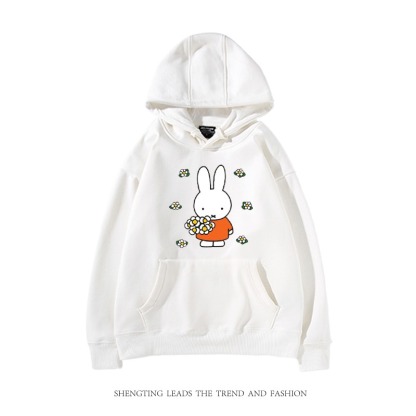 米菲聯名miffy兔 2025秋冬新款 親子情侶裝連帽衛衣