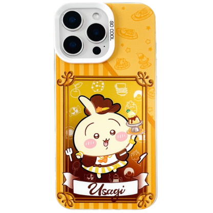 Chiikawa彩銀線條漸變防摔手機殼