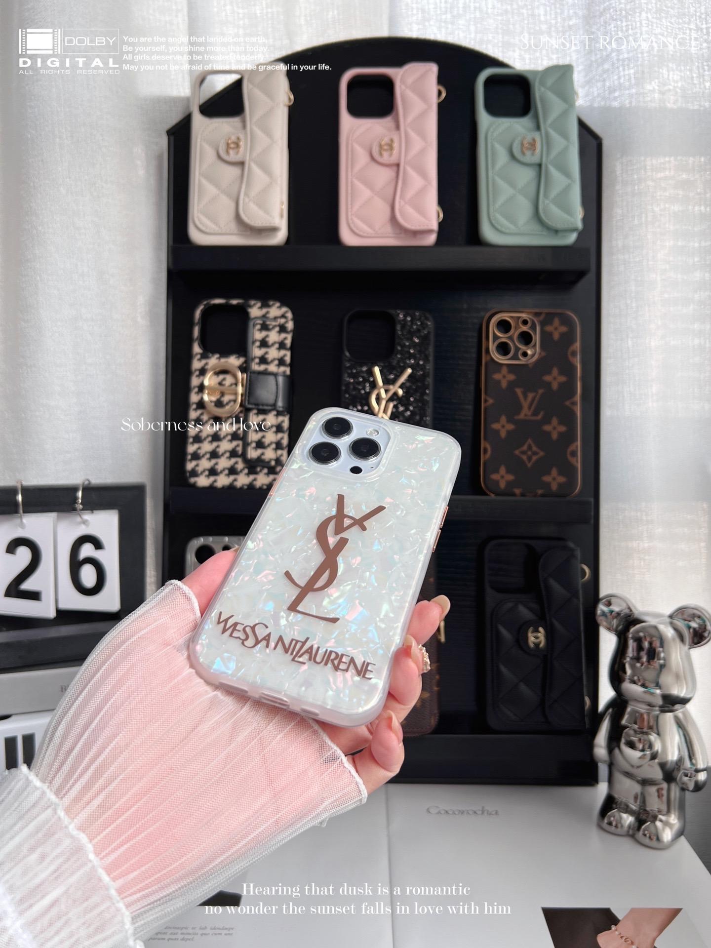 聖羅蘭貝殼紋全包手機殼-ZUIHANG SHOP