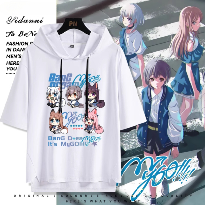 BanG Dream! It's MyGO新款 親子情侶男女款連帽短袖T恤-ZUIHANG SHOP