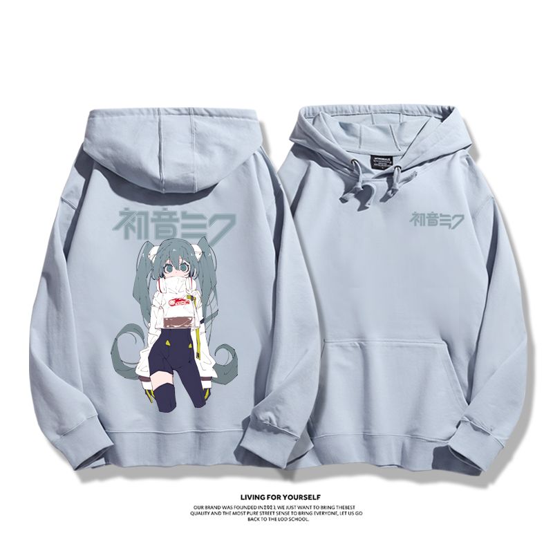 初音未來聯名鵝鴨殺新款 親子情侶男女款連帽衛衣-ZUIHANG SHOP