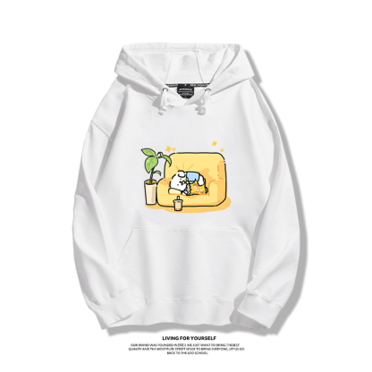 線條小狗新款 親子情侶男女款連帽衛衣-ZUIHANG SHOP