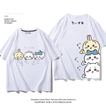 Chiikawa 2025親子情侶男女同款 印花短袖T恤-ZUIHANG SHOP