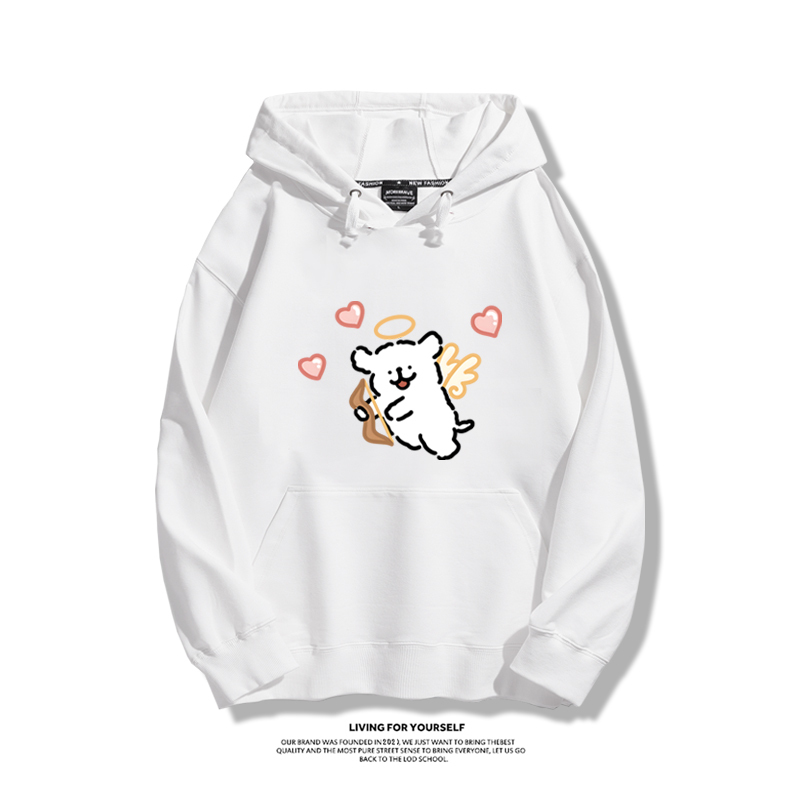 線條小狗新款 親子情侶男女款連帽衛衣-ZUIHANG SHOP