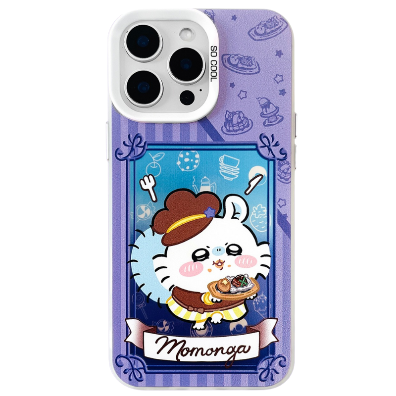 Chiikawa彩銀線條漸變防摔手機殼