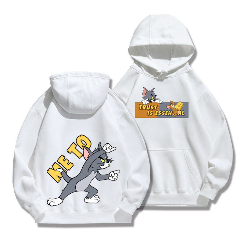 湯姆貓與傑利鼠新款 親子情侶男女款連帽衛衣-ZUIHANG SHOP