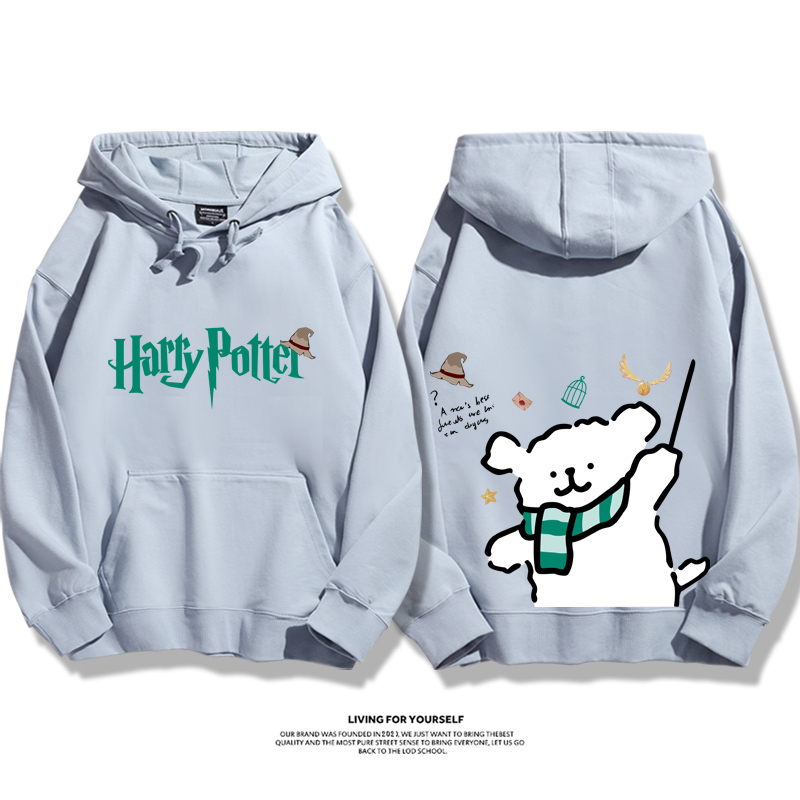 線條小狗 X 哈利波特聯名 親子情侶男女款連帽衛衣-ZUIHANG SHOP