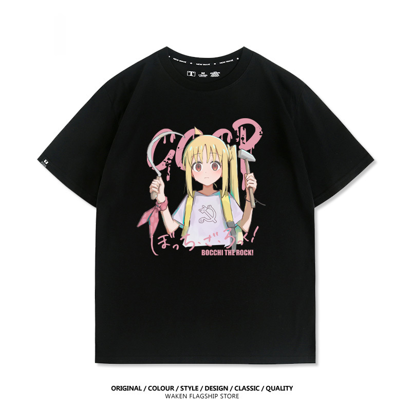 孤獨搖滾 伊地知虹夏 印花短袖T恤-ZUIHANG SHOP