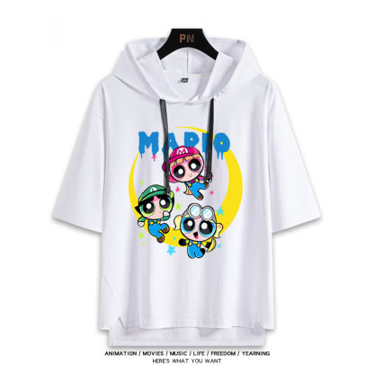 飛天小女警x超級瑪麗 連帽短袖T恤-ZUIHANG SHOP