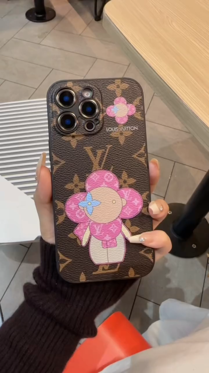 路易威登翻皮毛鐳射手機殼