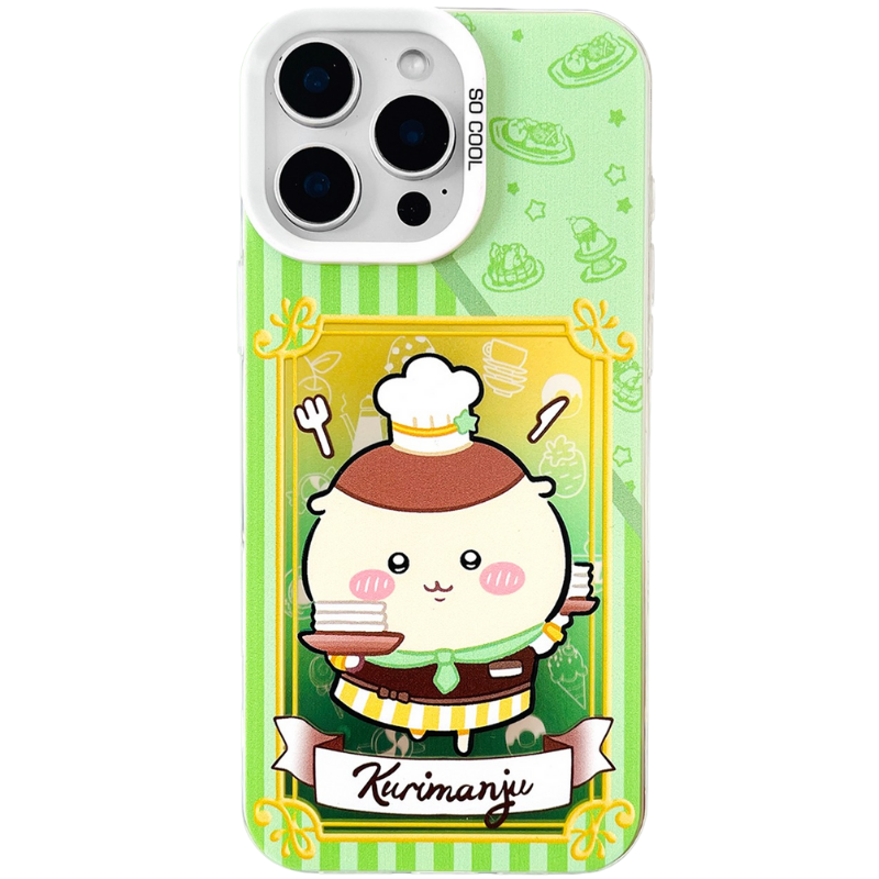 Chiikawa彩銀線條漸變防摔手機殼