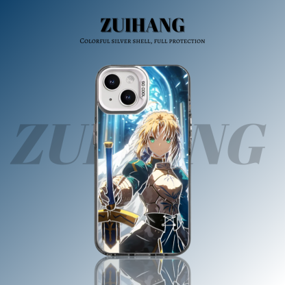 Fate/stay night彩銀線條漸變防摔手機殼-ZUIHANG SHOP