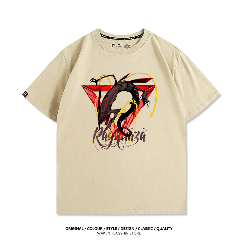 精靈寶可夢裂空座 印花短袖T恤-ZUIHANG SHOP