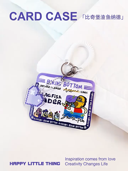原創可愛比奇堡渣魚納德 動漫鑰匙圈悠游卡套