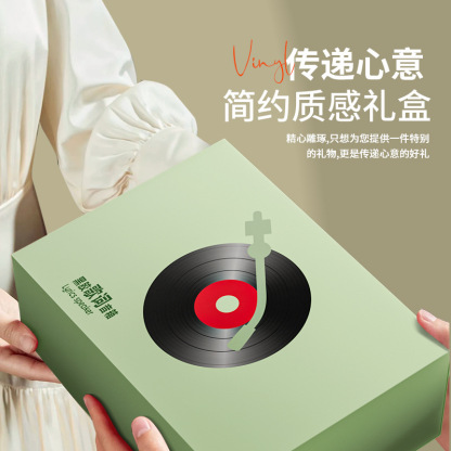 覆古唱片無線藍牙喇叭 互動大屏K歌帶話筒-ZUIHANG SHOP