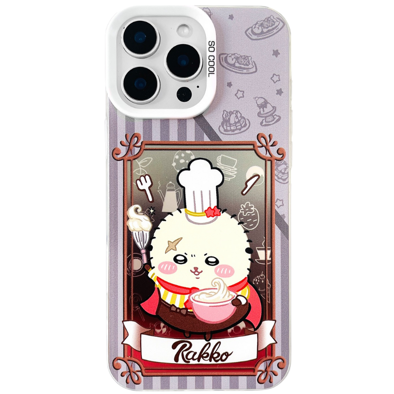 Chiikawa彩銀線條漸變防摔手機殼