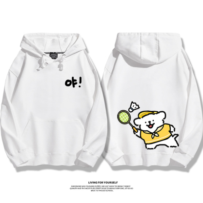 線條小狗新款 親子情侶男女款連帽衛衣-ZUIHANG SHOP