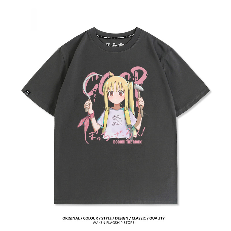 孤獨搖滾 伊地知虹夏 印花短袖T恤-ZUIHANG SHOP