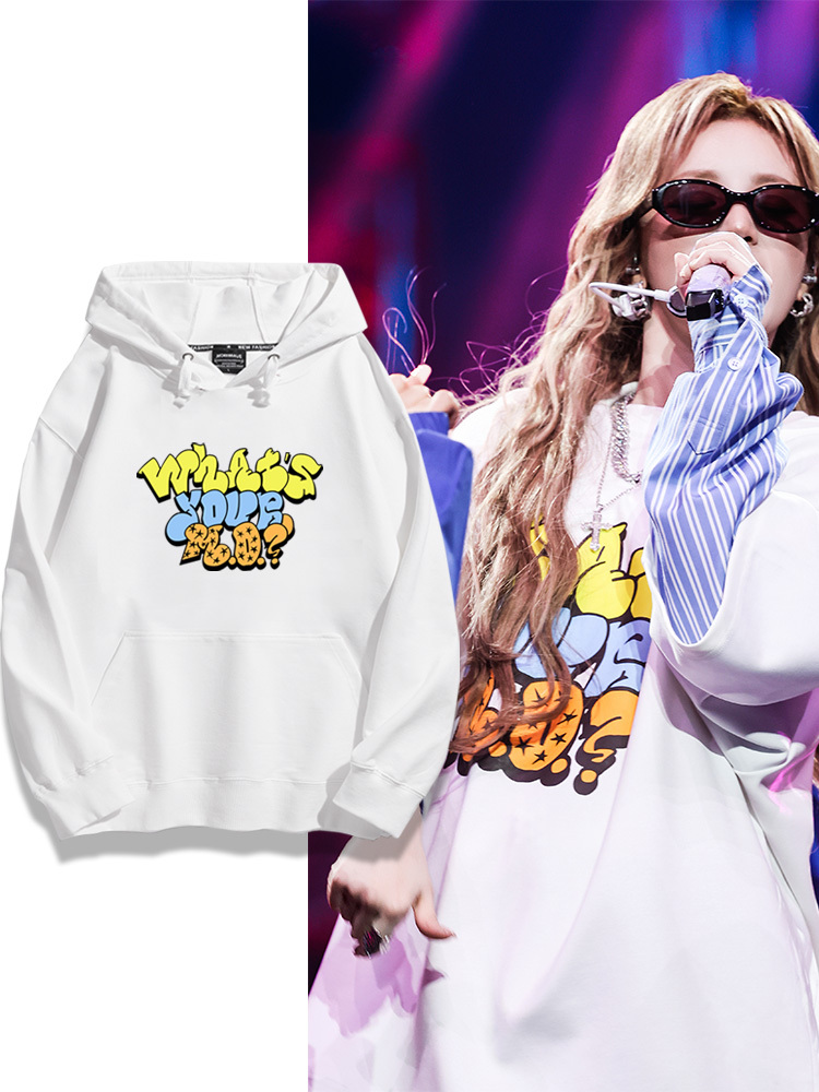 GIDLE宋雨琦周邊 2025秋冬新款 親子情侶裝連帽衛衣