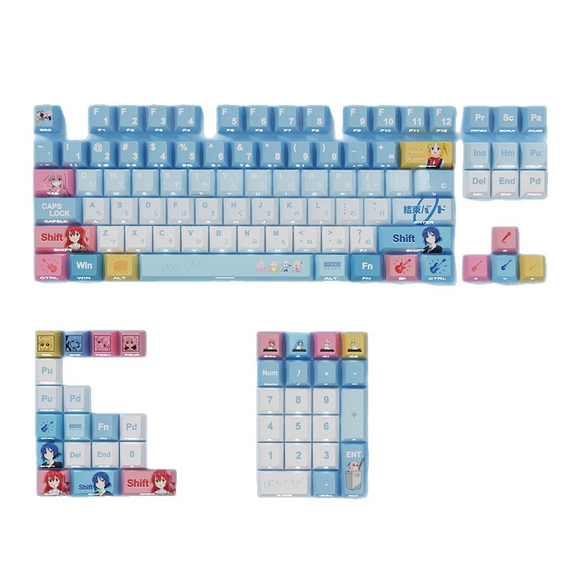 孤獨搖滾側刻透光原廠小全套PBT熱昇華鍵帽適配美加獅 wooting-ZUIHANG SHOP