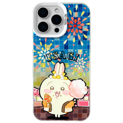 Chiikawa彩銀線條漸變防摔手機殼