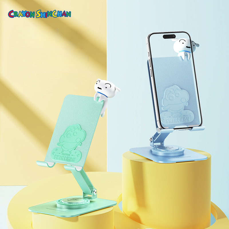 蠟筆小新小白 迷你金屬桌面手機支架-ZUIHANG SHOP