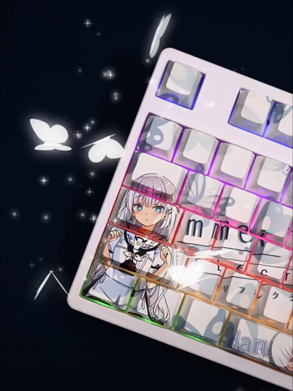 鸣濑白羽Summer Pockets透光RGB108鍵標準配列衛星軸鍵帽