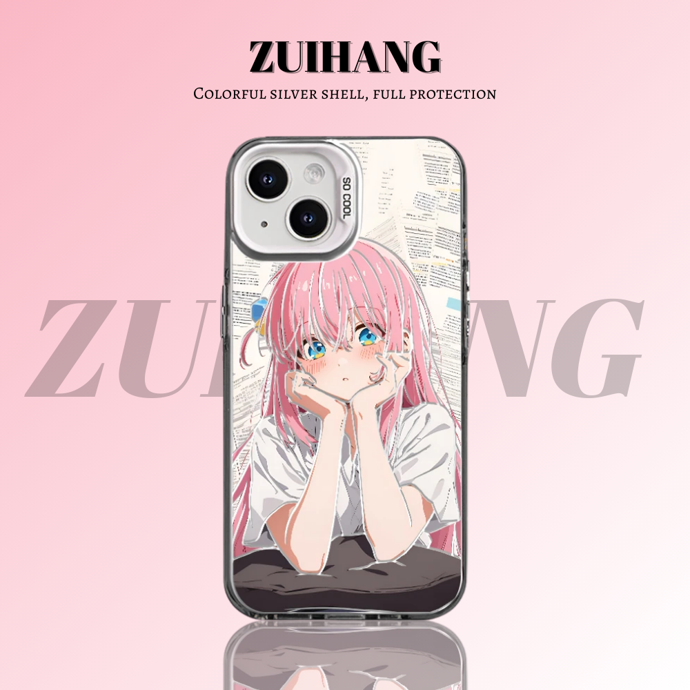孤獨搖滾彩銀線條漸變防摔手機殼-ZUIHANG SHOP