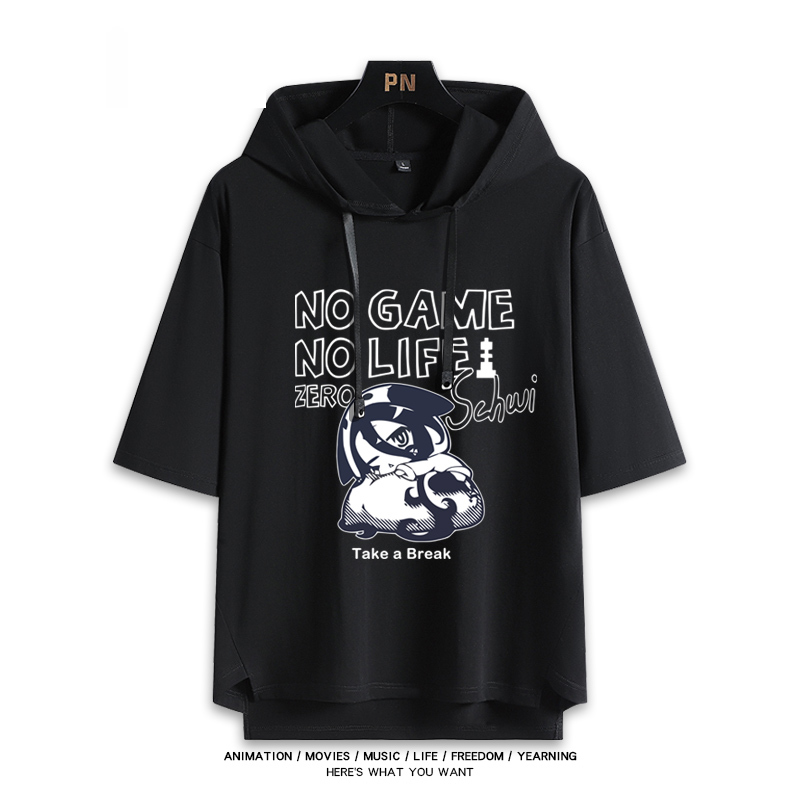 NO GAME NO LIFE 遊戲人生 連帽短袖T恤-ZUIHANG SHOP