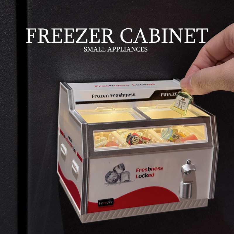 迷你小冰箱玩具 | 超市微縮臥式冰櫃擺飾模型-ZUIHANGSHOP