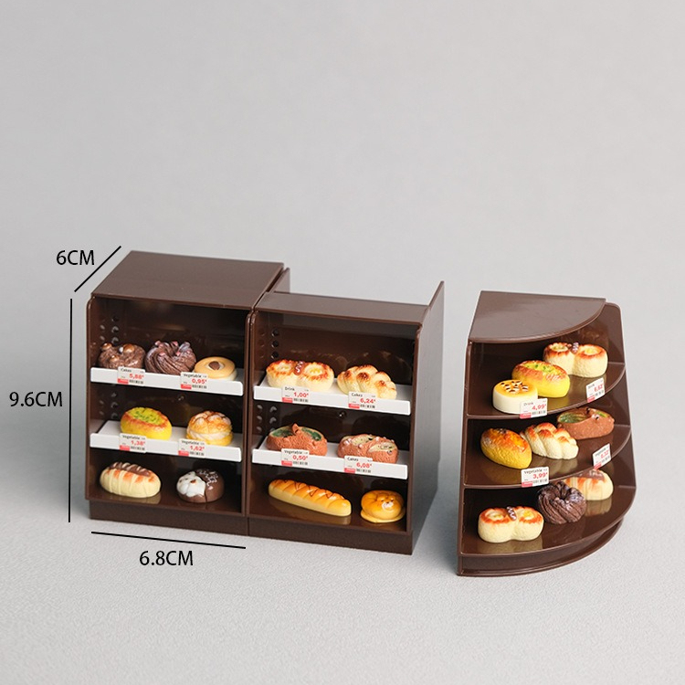 收銀臺轉角超市麵包店微縮模型玩具 | 現代收款臺貨架前臺過家家擺件-ZUIHANGSHOP