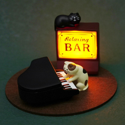 日式酒吧貓咪LED小夜燈｜辦公室/咖啡店氛圍燈｜創意擺件禮物-ZUIHANG SHOP