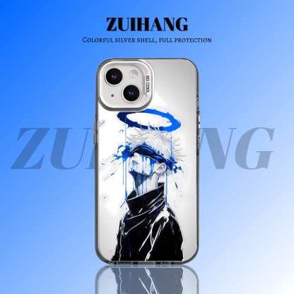 咒術迴戰彩銀線條漸變防摔手機殼-ZUIHANG SHOP