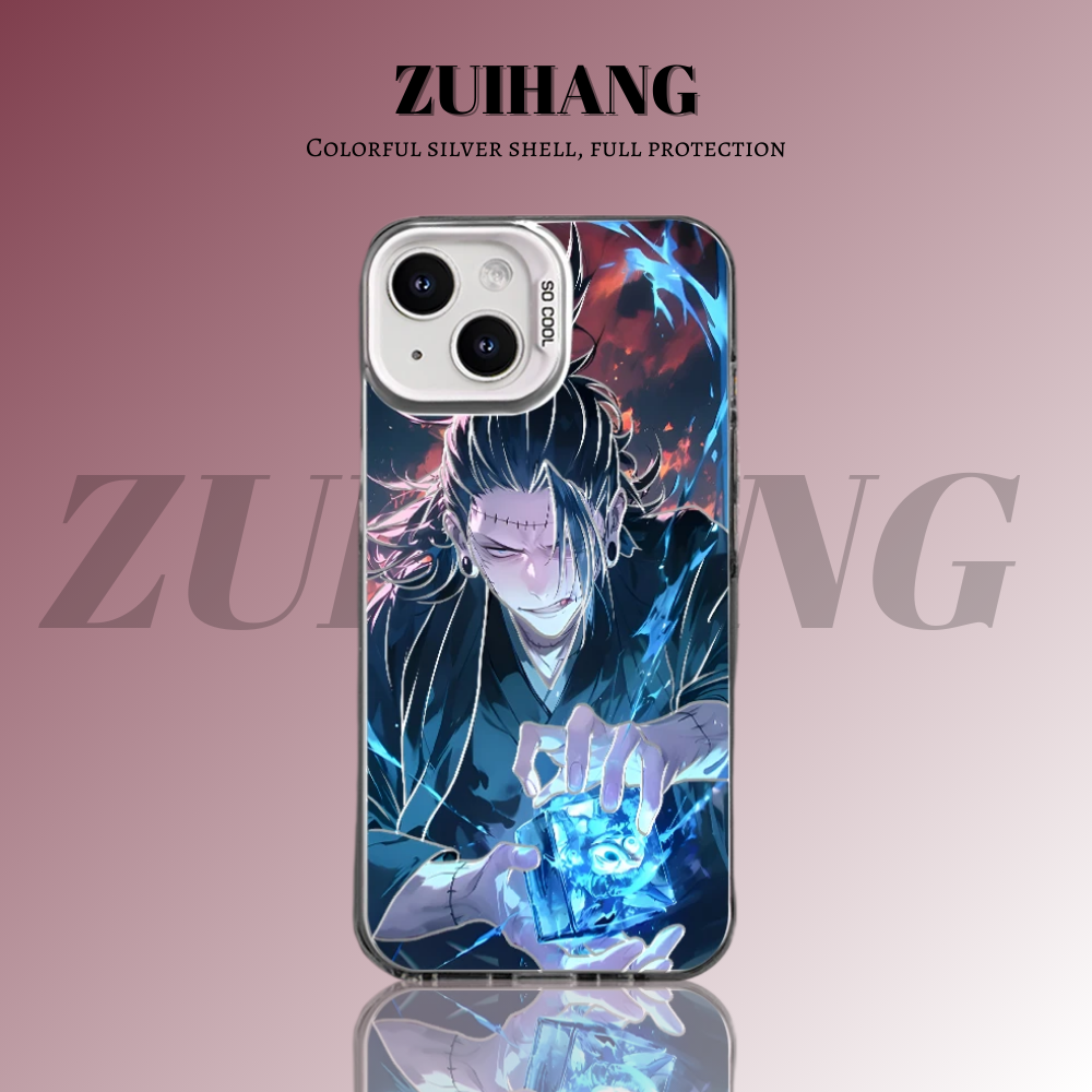 咒術迴戰彩銀線條漸變防摔手機殼-ZUIHANG SHOP