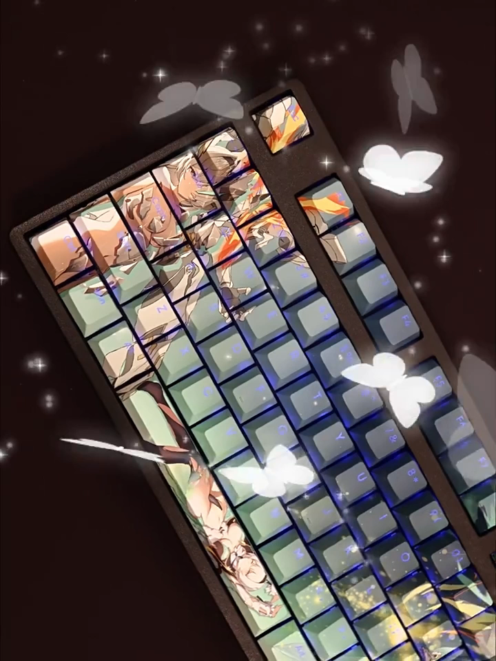流螢透光RGB108鍵標準配列衛星軸鍵帽