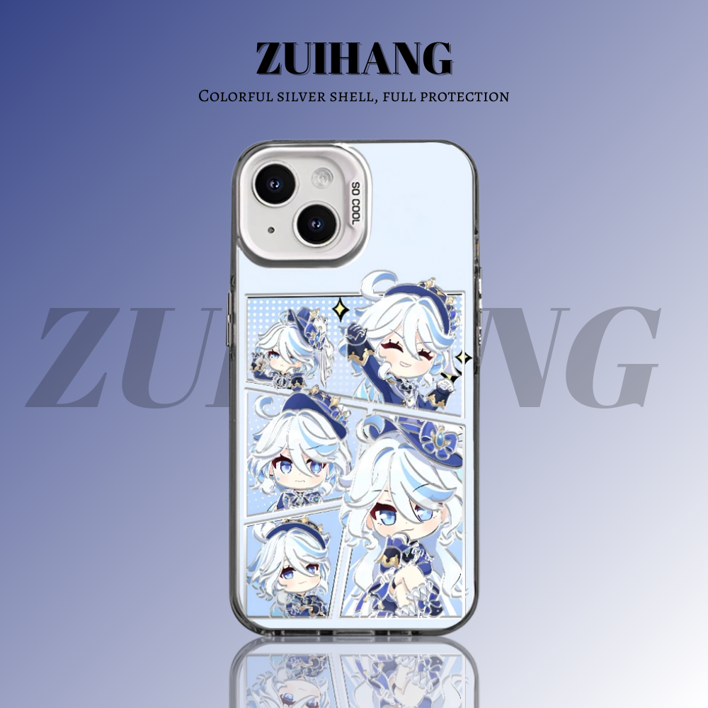 原神彩銀線條漸變防摔手機殼-ZUIHANG SHOP