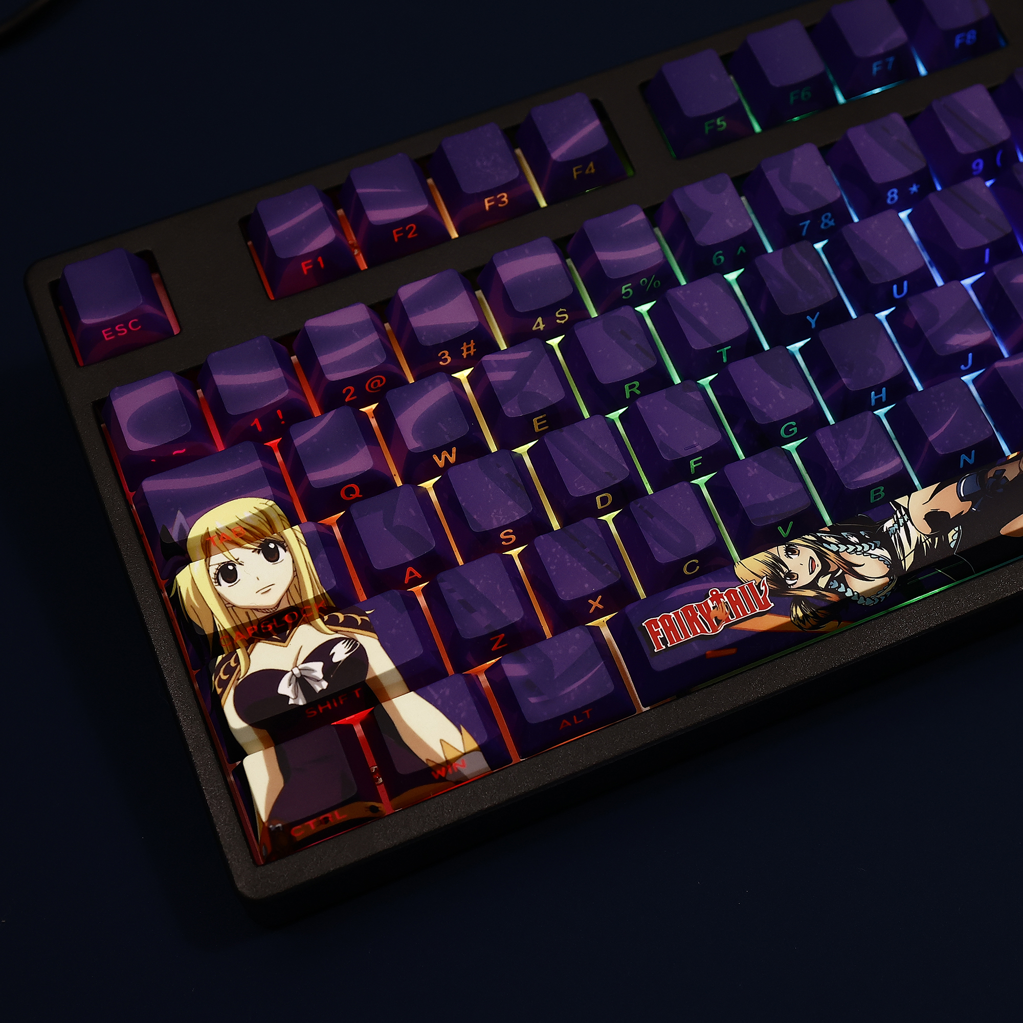露西哈特菲利亞透光RGB108鍵標準配列衛星軸鍵帽-ZUIHANG SHOP