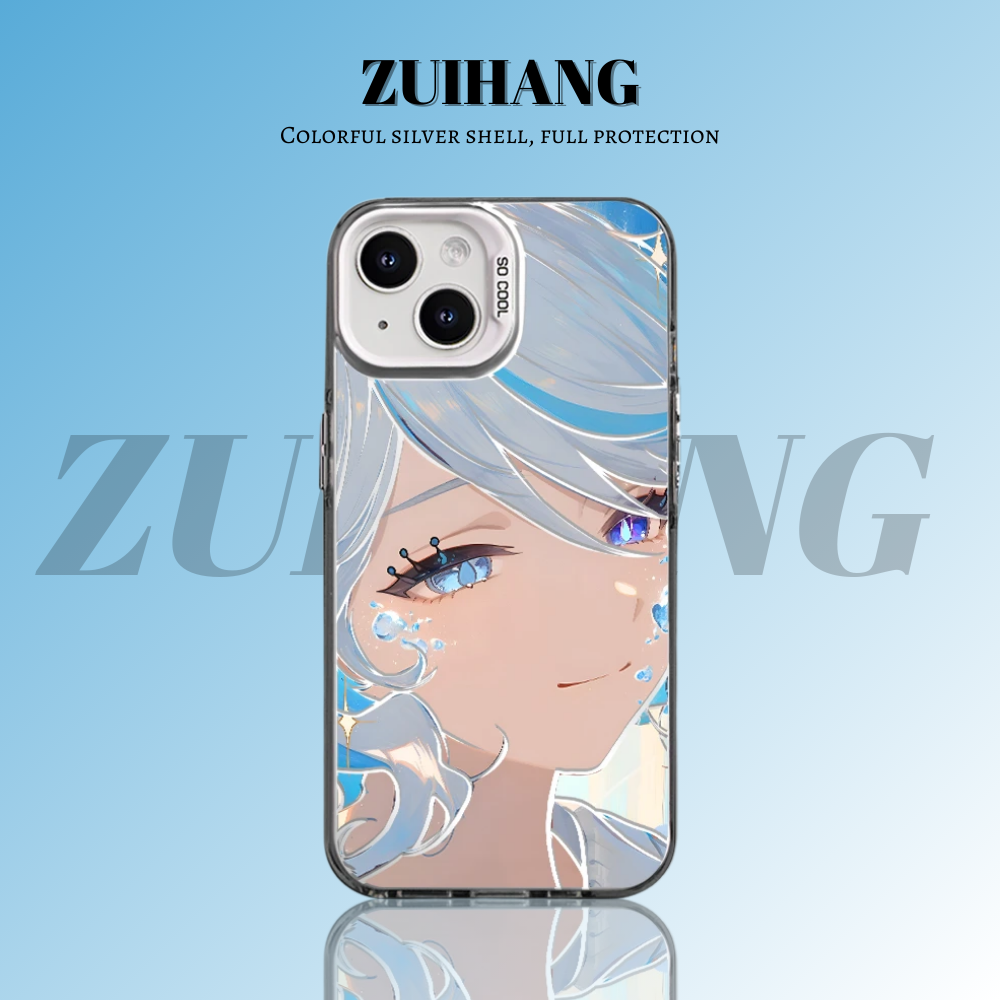 原神彩銀線條漸變防摔手機殼-ZUIHANG SHOP
